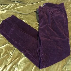 Loft size 4/27 modern skinny maroon cords